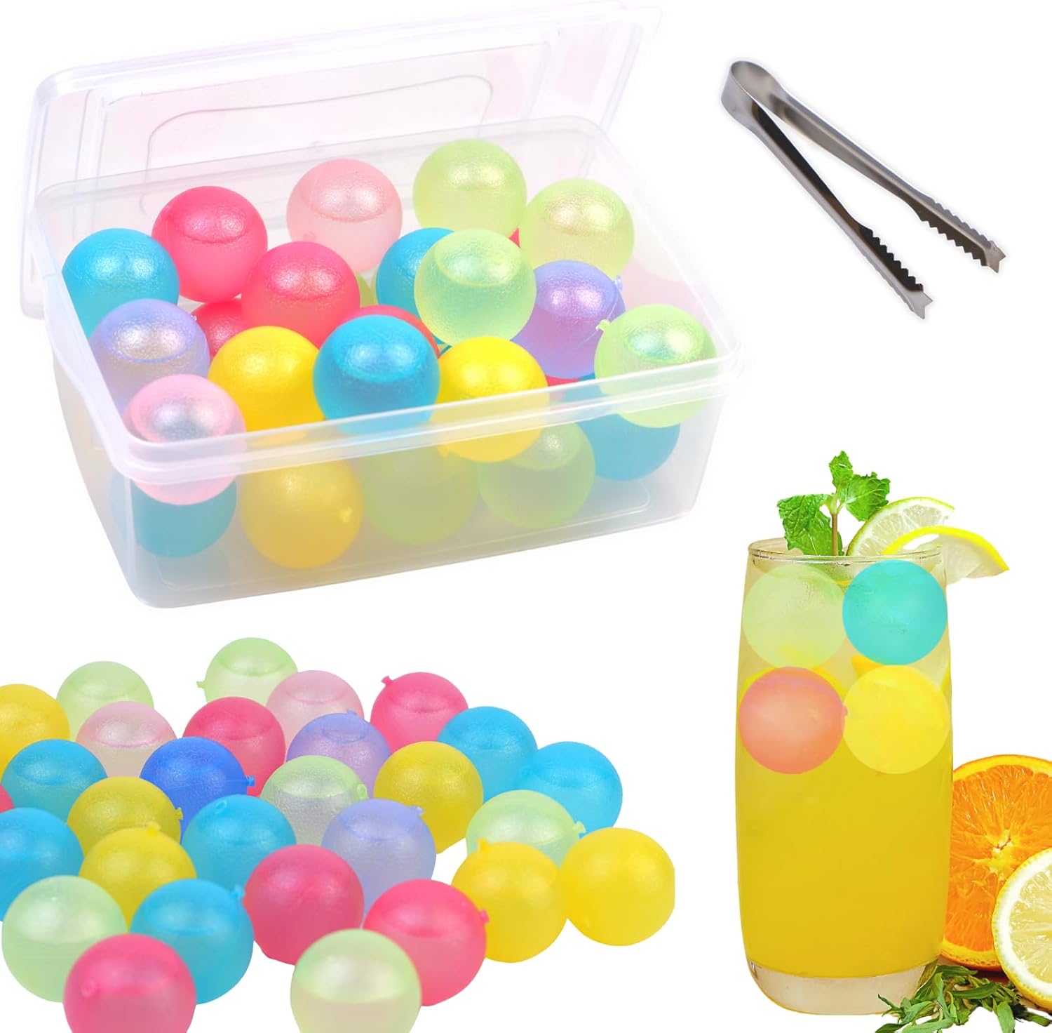Wine Beer Images - 24 Pack Reusable Ice Cubes with