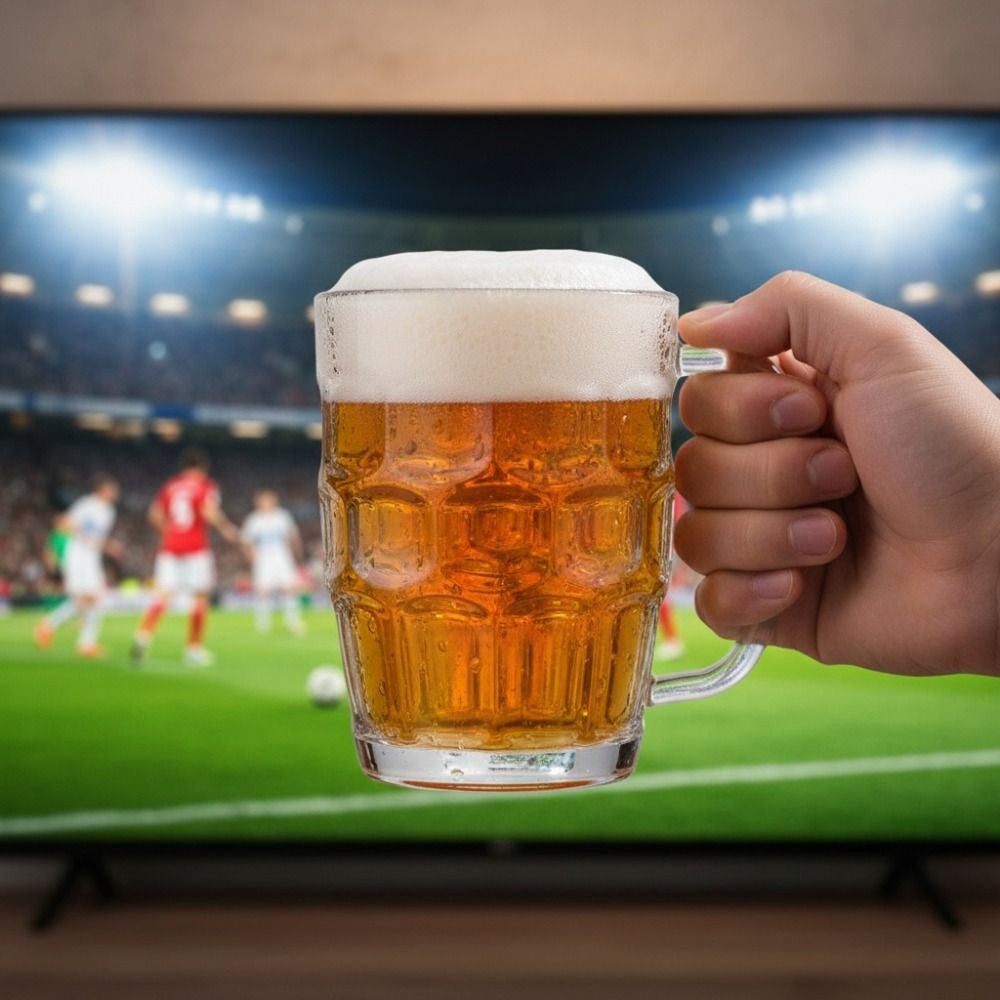 Beer Mug Handled - Creative Imitation Glass Plastic Beer Cup