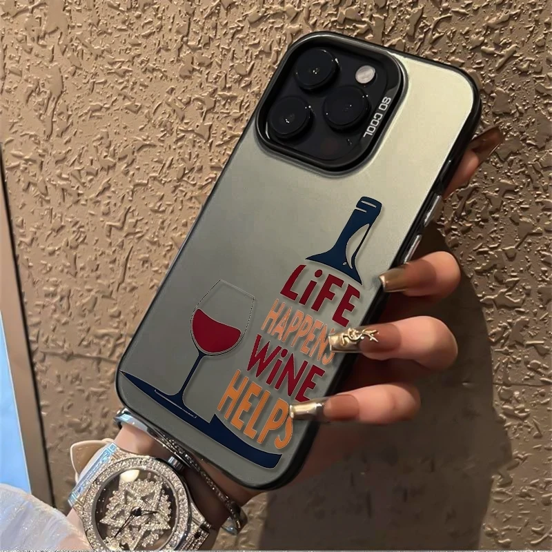 Wine & Beer Unlimited Spirits Photos - Funny Wine Quote Phone Case for