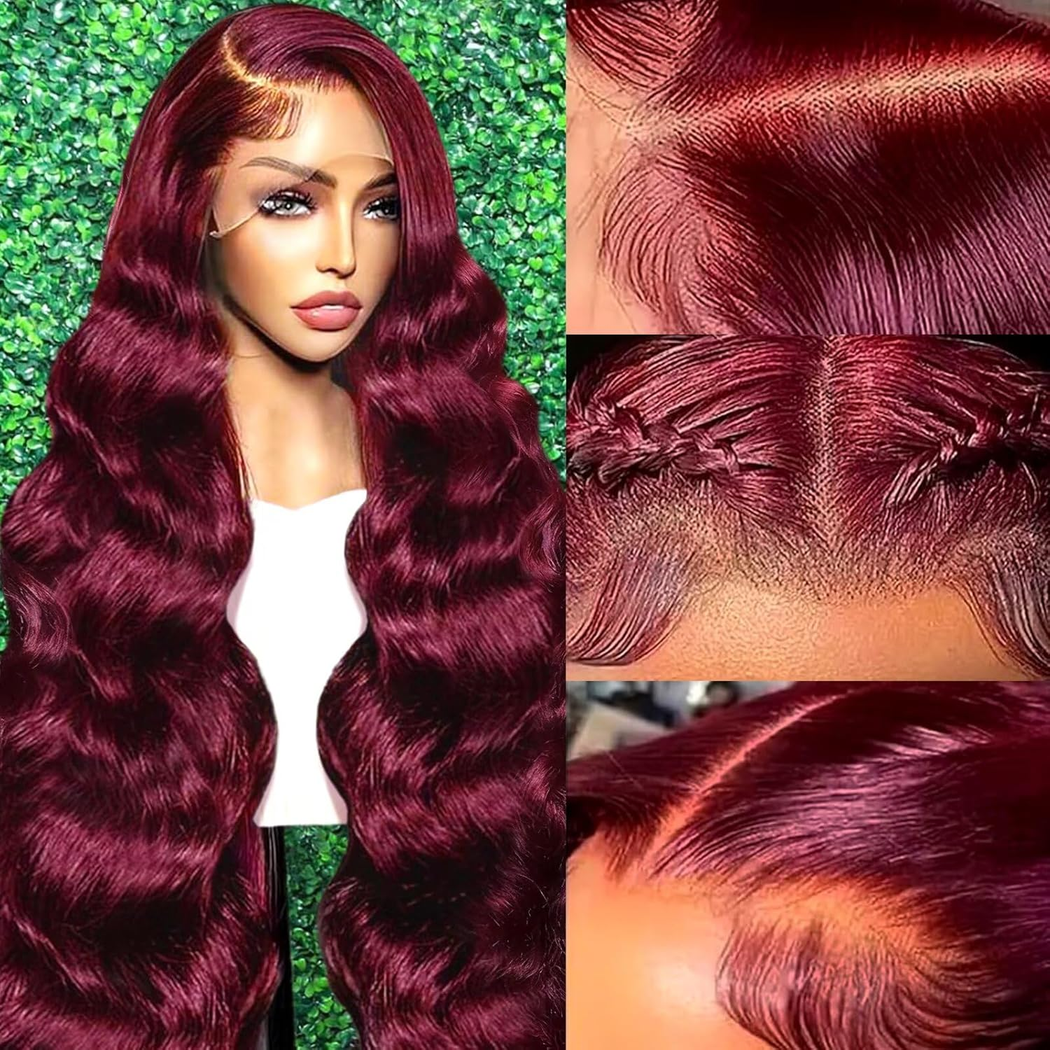 Wine & Beer Unlimited Spirits Photos - 99j Burgundy Lace Front Wig Human