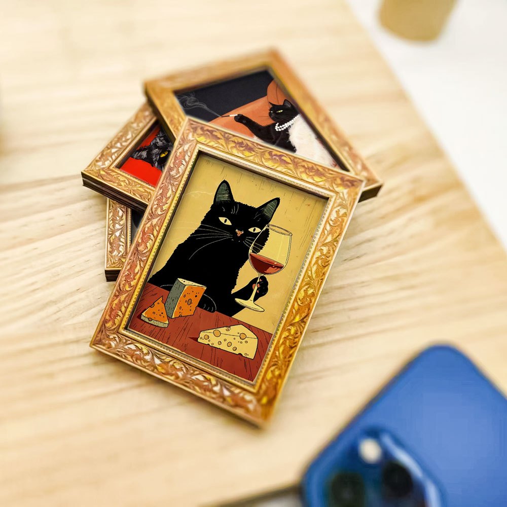 1 elegant black cat fridge mag - Wine Beer Cooler recensie en prijs