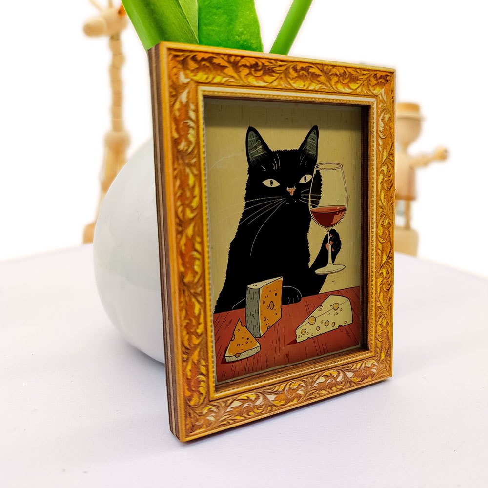 1 elegant black cat fridge mag - Wine Beer Cooler recensie en prijs