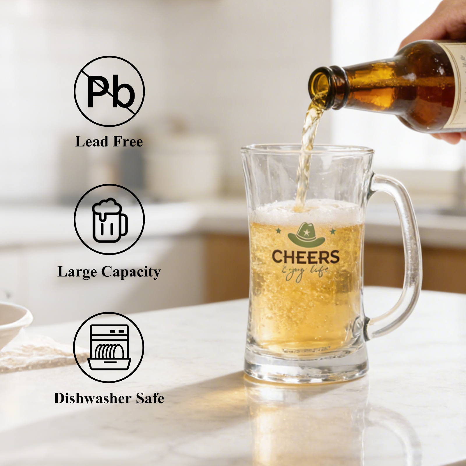 Novelty Beer Stein & Beer Bell - Beer Mug Handled recensie en prijs