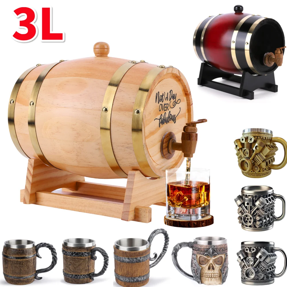 3L Wooden Whiskey Barrel with  - Wine Beer The Whiskey recensie en prijs