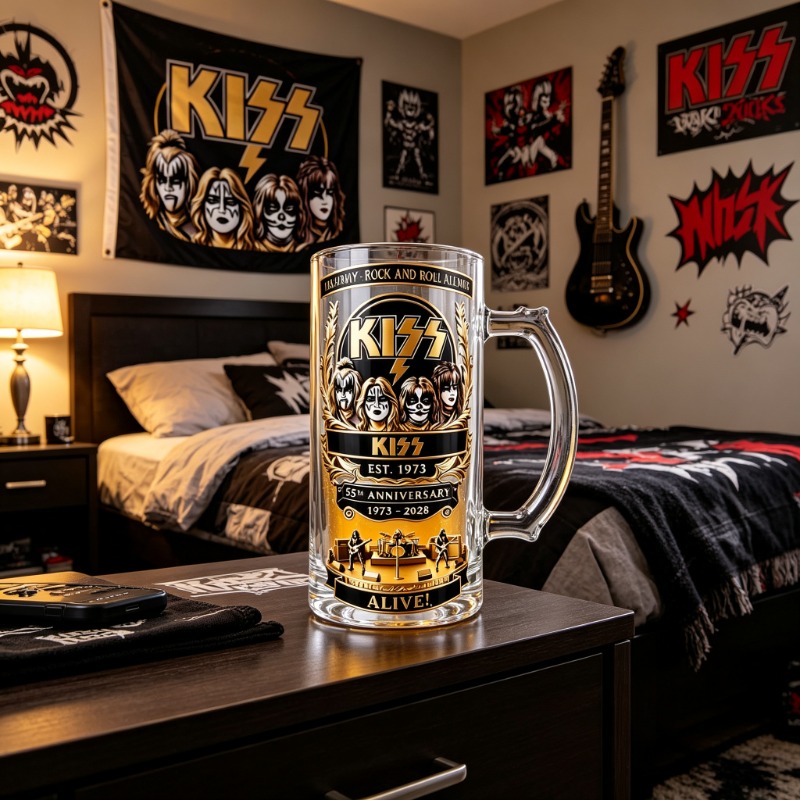 55th Anniversary KISS Rock Ban - Beer Mug Handled recensie en prijs