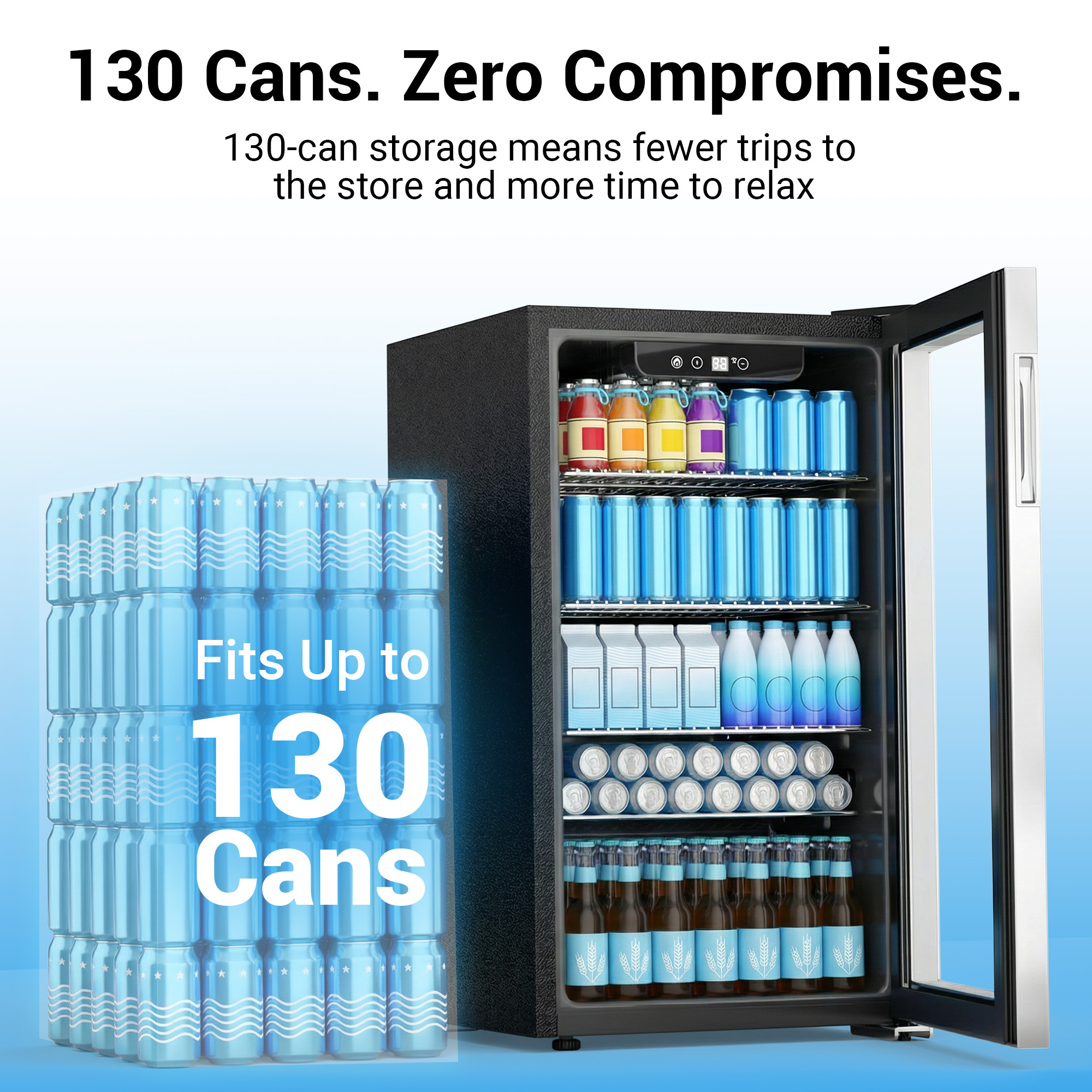 130 Can Beverage Refrigerator  - Wine Beer Fridge Cabinet recensie en prijs