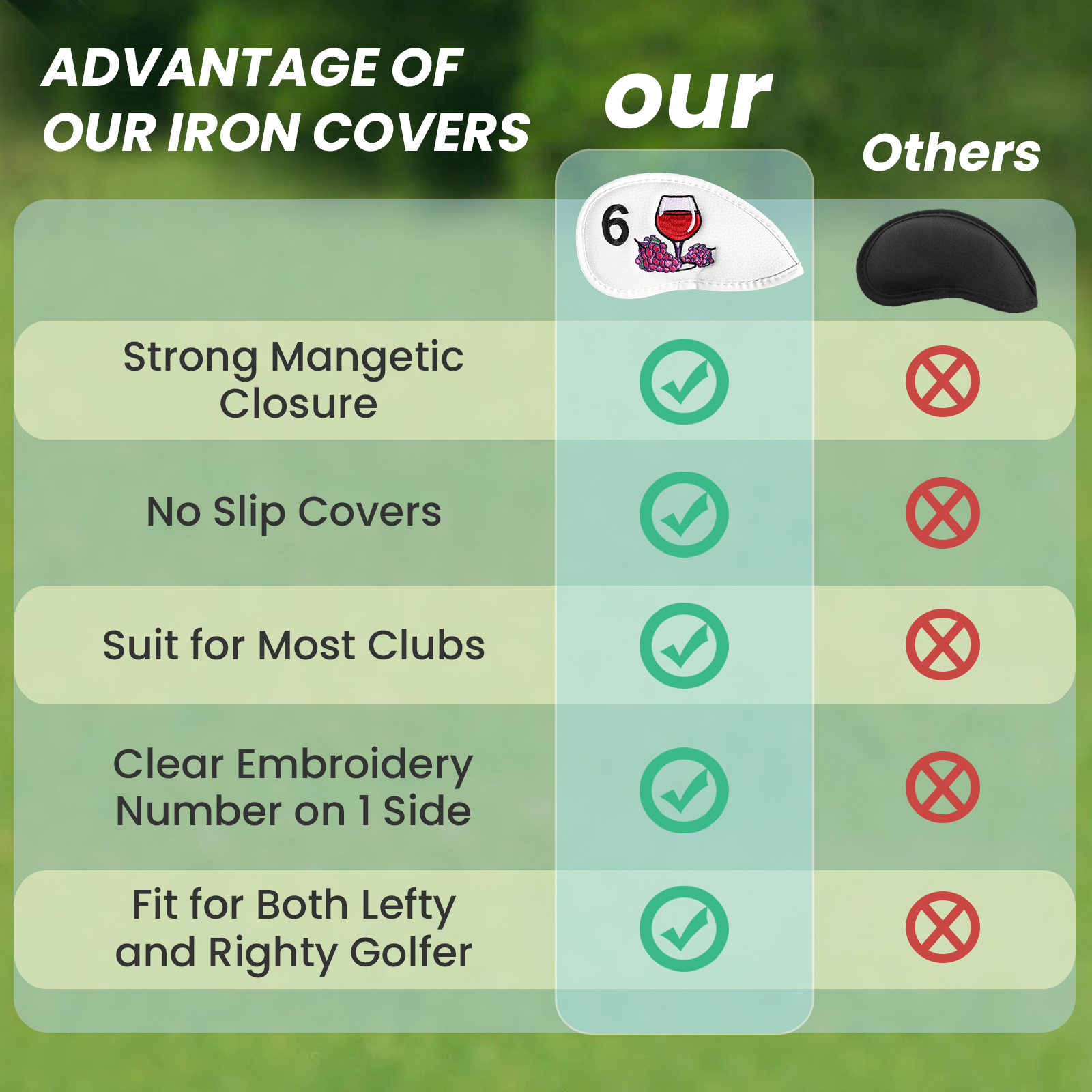 Magnetic Golf Club Head Covers - Wine & Beer Unlimited Spirits Photos recensie en prijs