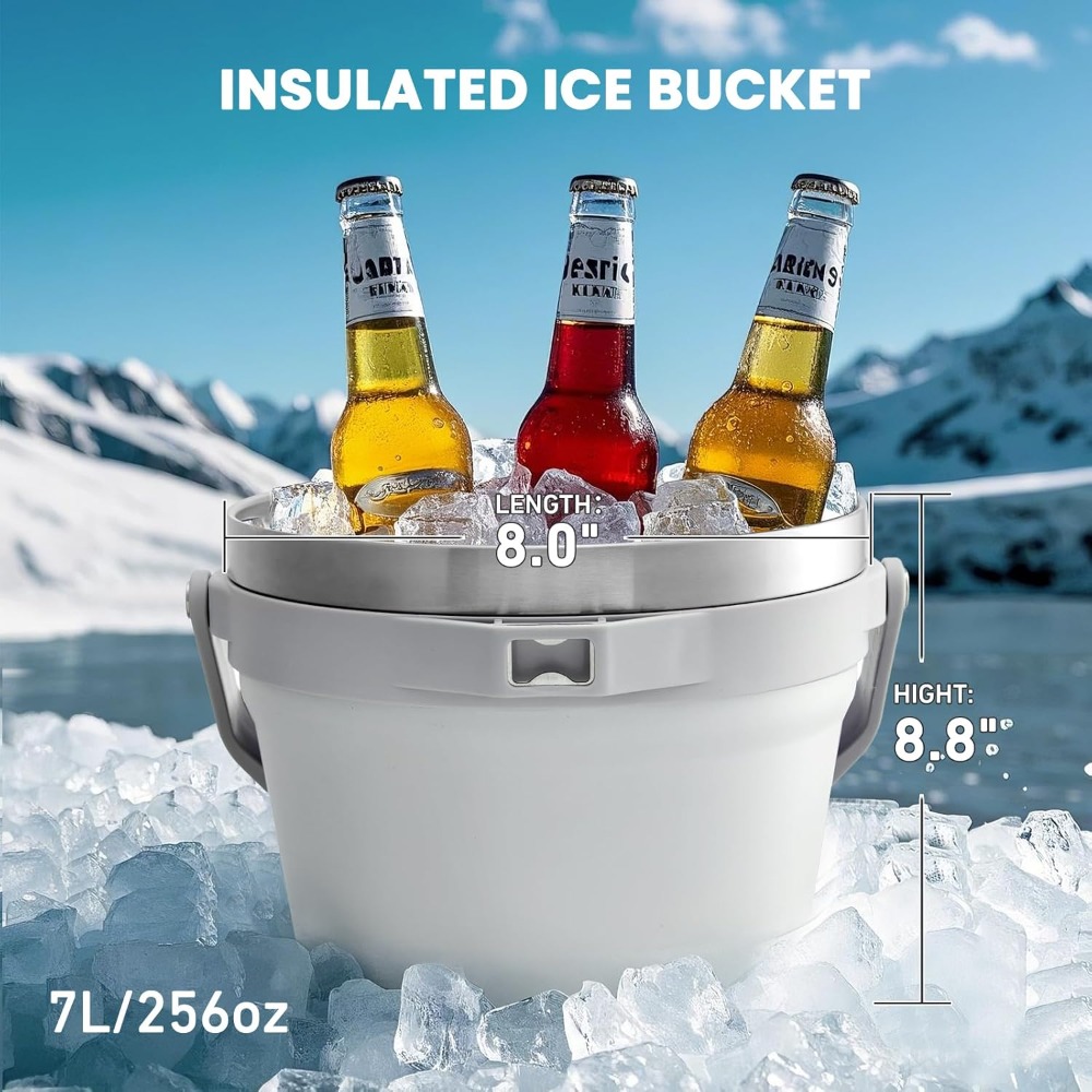 7L Vacuum Insulated Ice Bucket - Wine Beer Images recensie en prijs