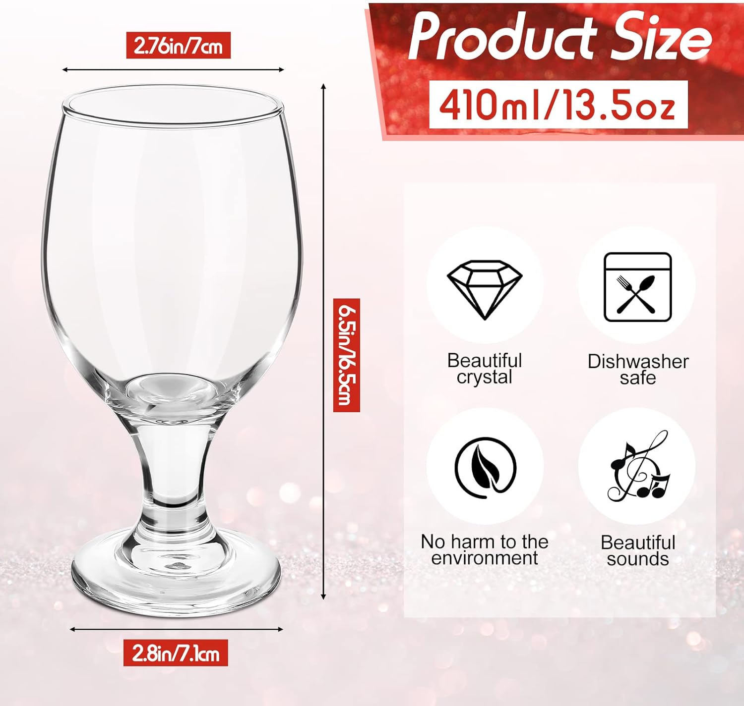 12 Crystal Stemmed Water Glass - Wine Beer Images recensie en prijs