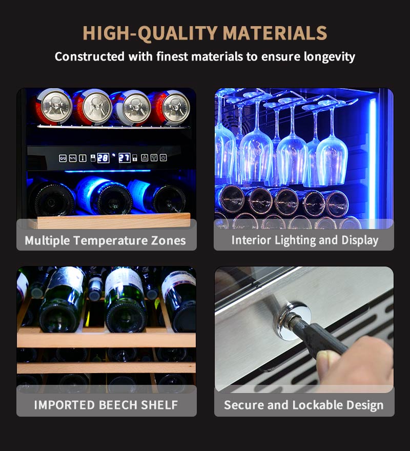 120V 66 Bottles Wine and Bever - Wine Beer Fridge Cabinet recensie en prijs