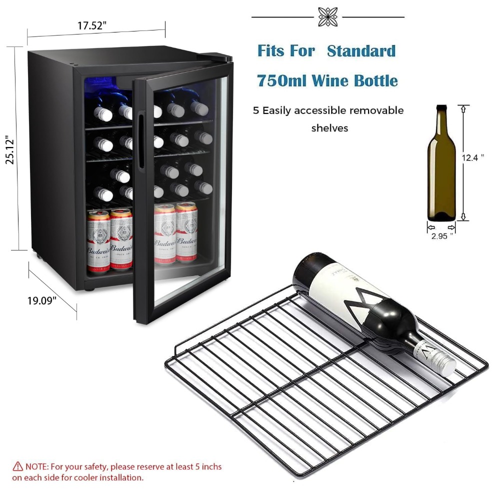16 Bottle Wine Cooler/Cabinet  - Wine Beer Fridge Cabinet recensie en prijs