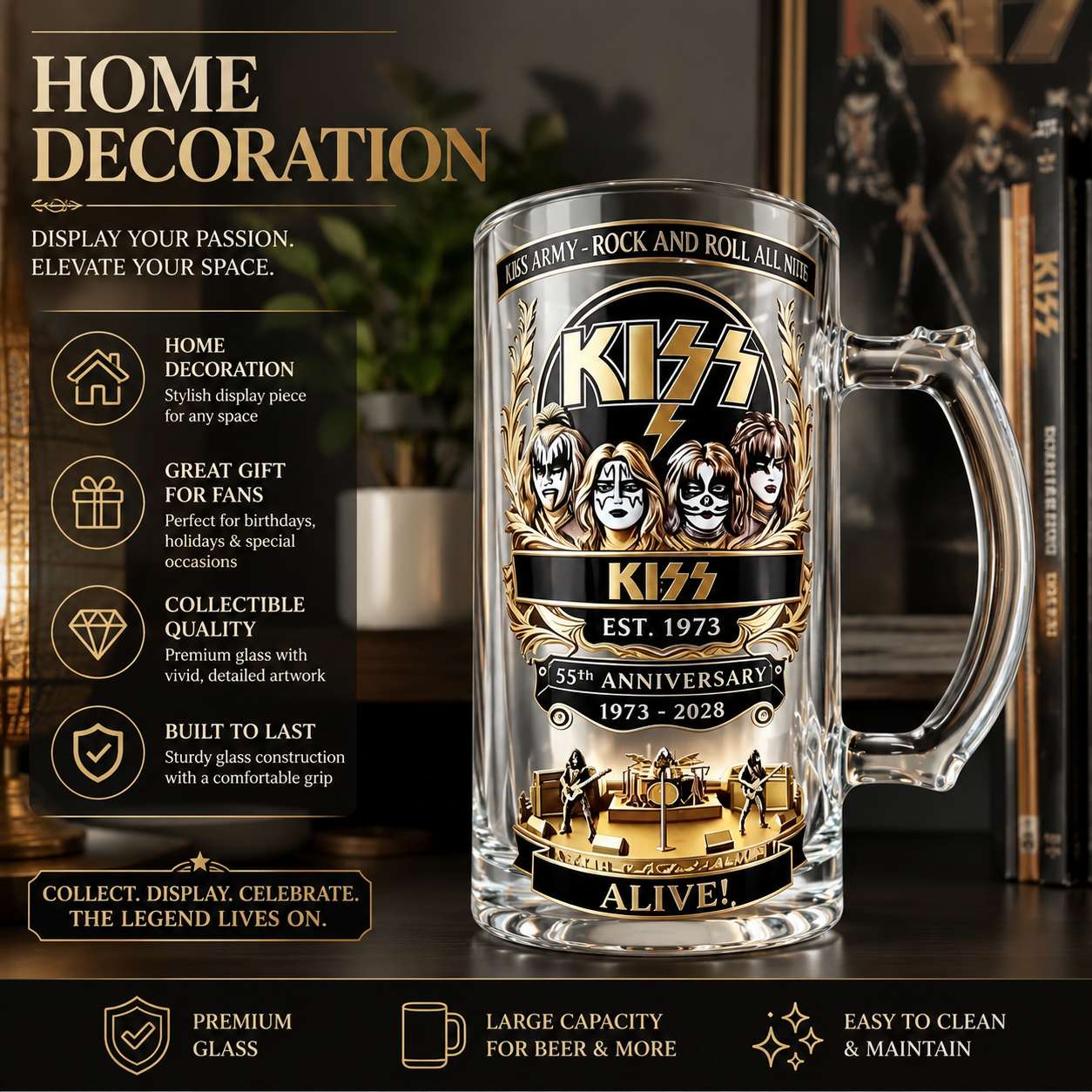 KISS 55th Anniversary Beer Mug - Beer Mug Handled recensie en prijs