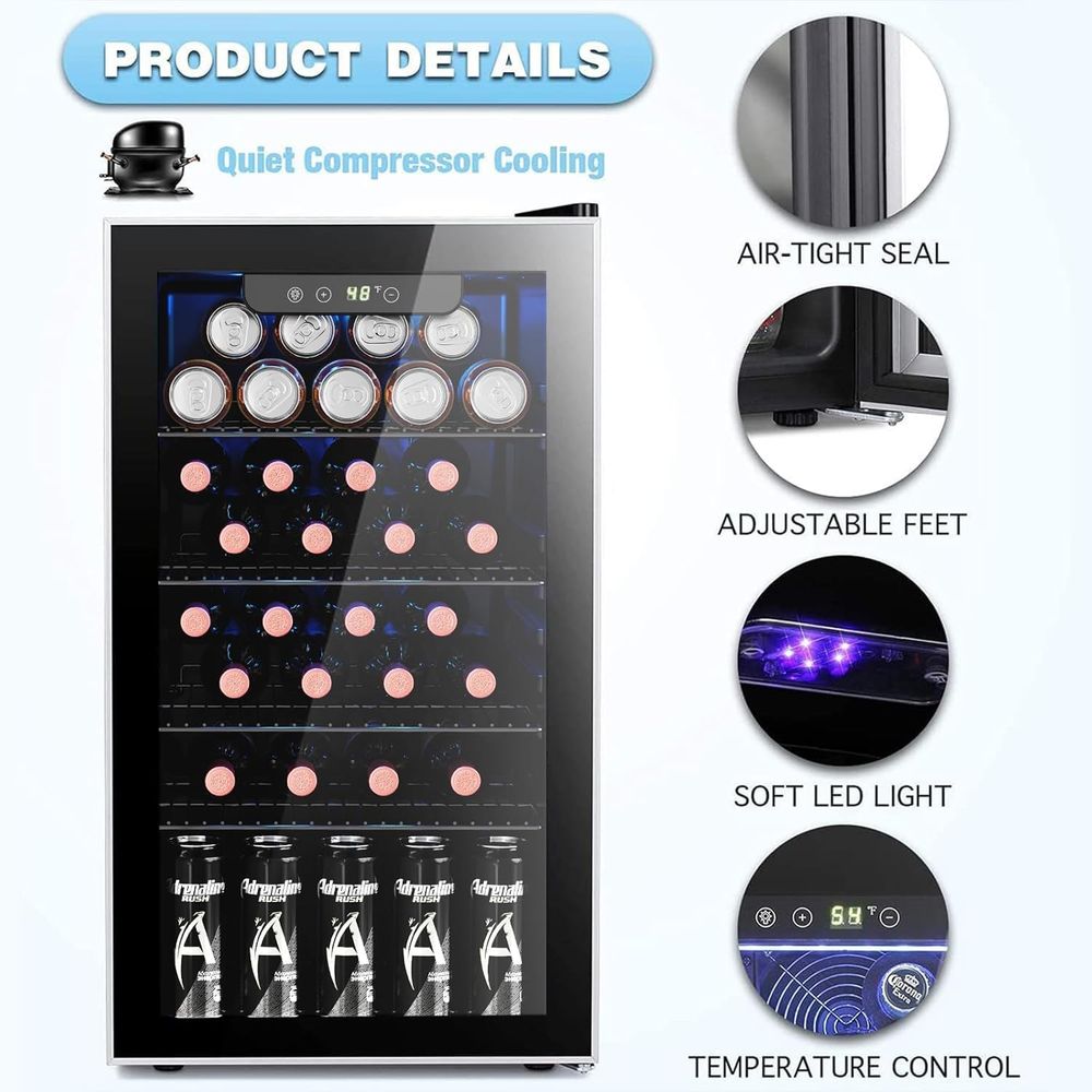 26 Bottle 130 Can Wine Cooler  - Wine Beer Fridge Cabinet recensie en prijs