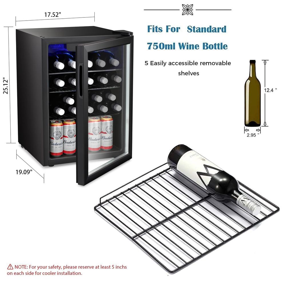 16 Bottle Wine Cooler Cabinet  - Wine Beer Fridge Cabinet recensie en prijs