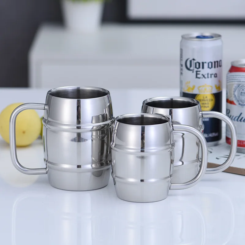 Hot 500/450ml Double Stainless - Beer Mug Handled recensie en prijs
