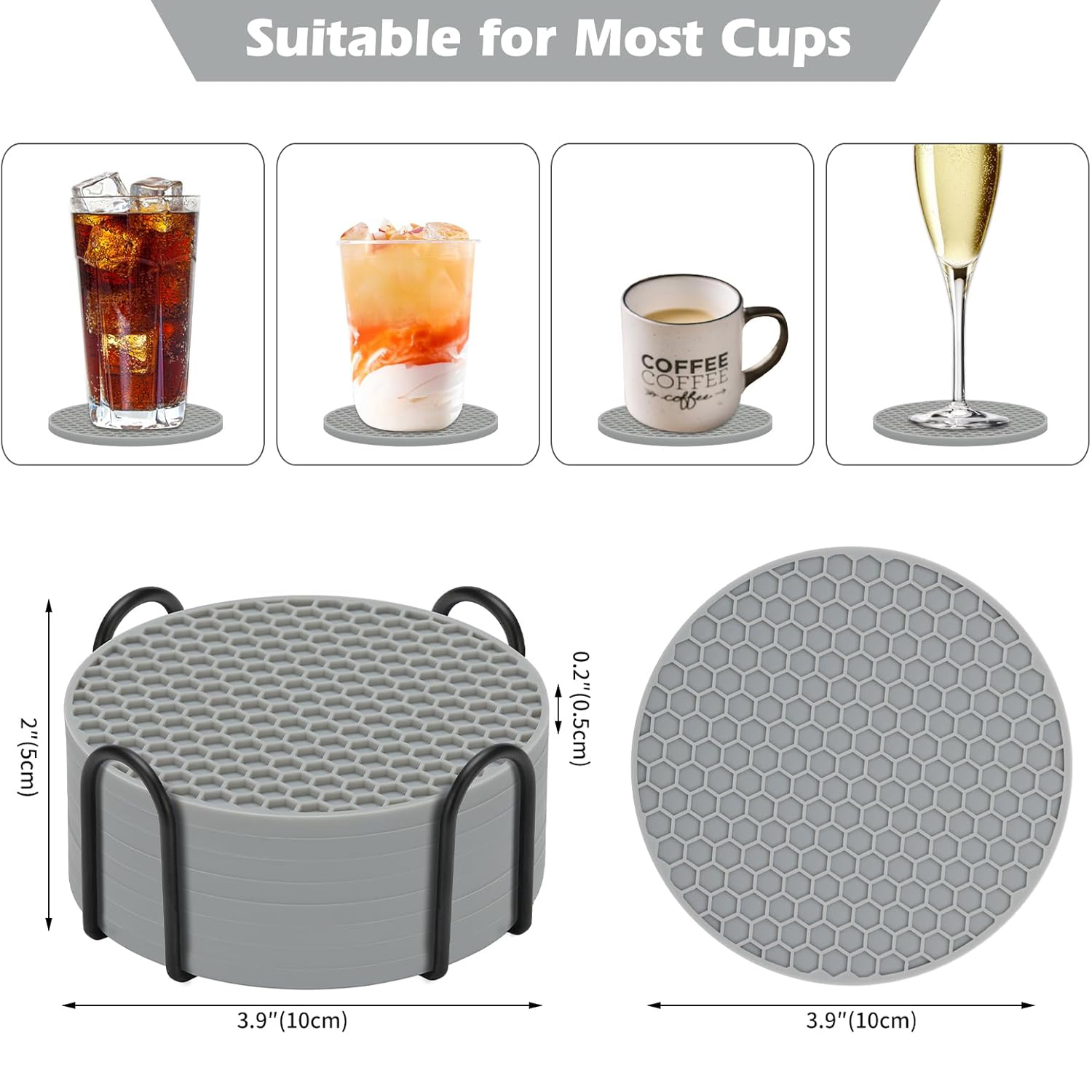 Silicone Coasters Set with Hol - Wine Beer And Liquor recensie en prijs