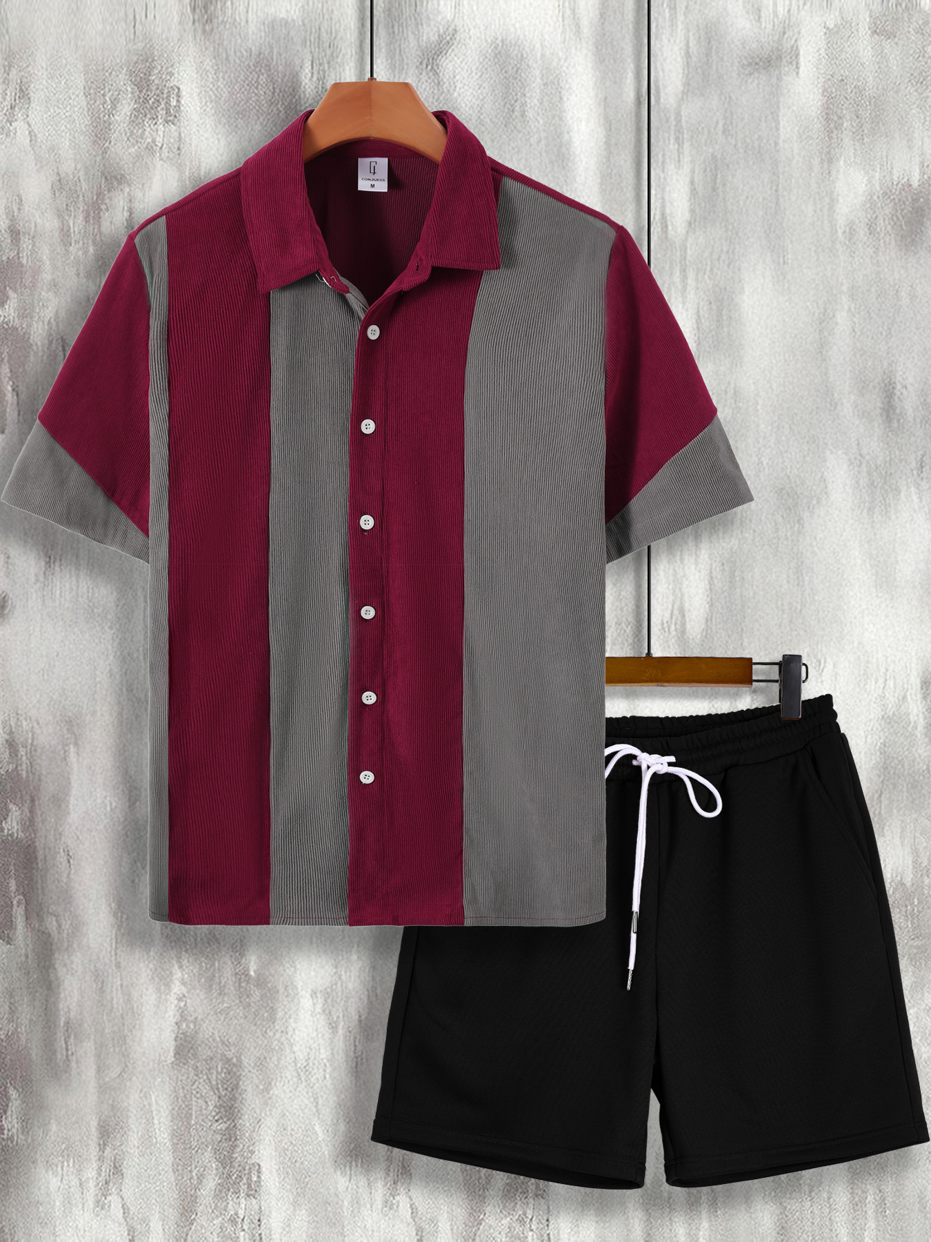 Men's Wine Red & Gray Color Bl - Wine & Beer Unlimited Spirits Photos recensie en prijs