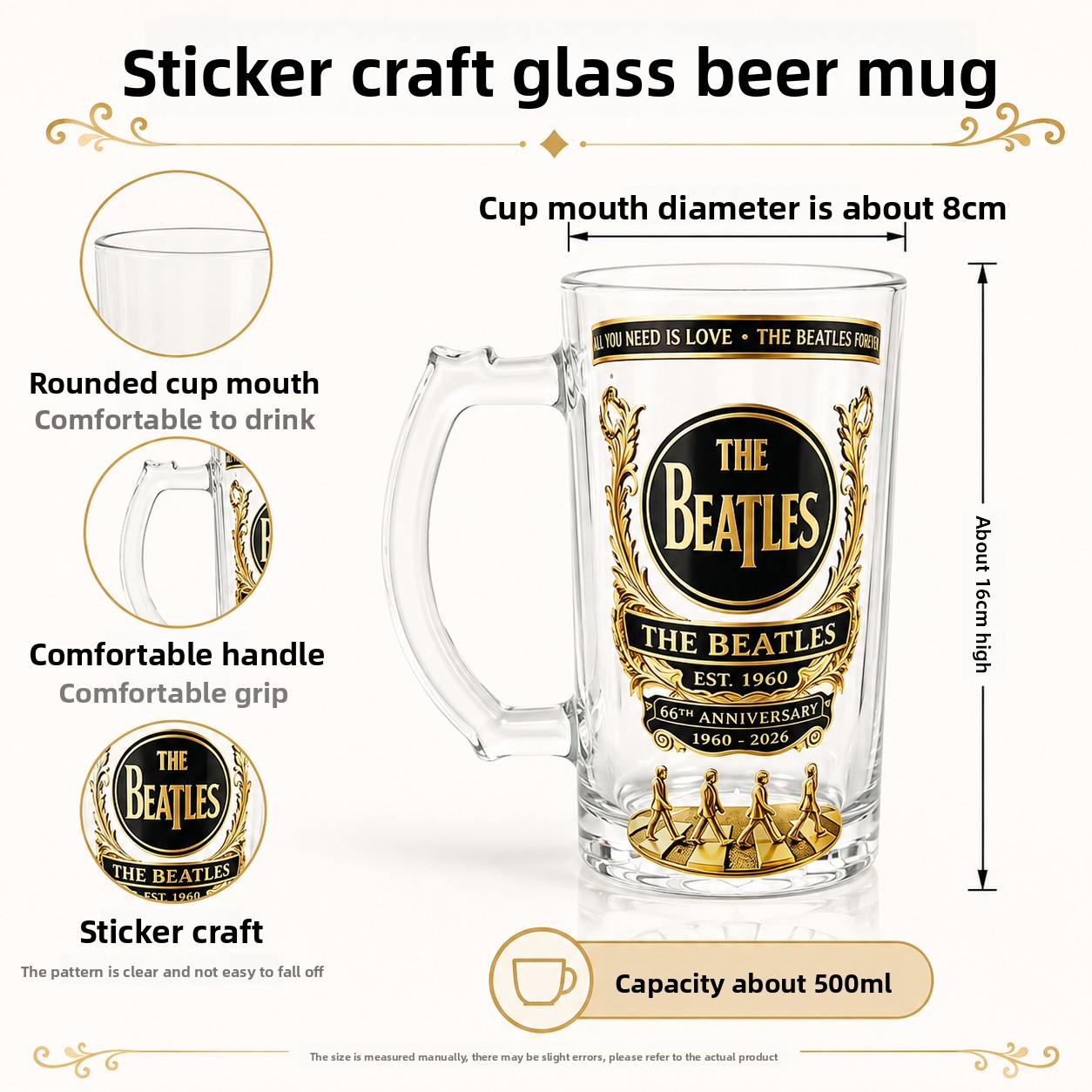 The Beatles 66th Anniversary G - Beer Mug Handled recensie en prijs