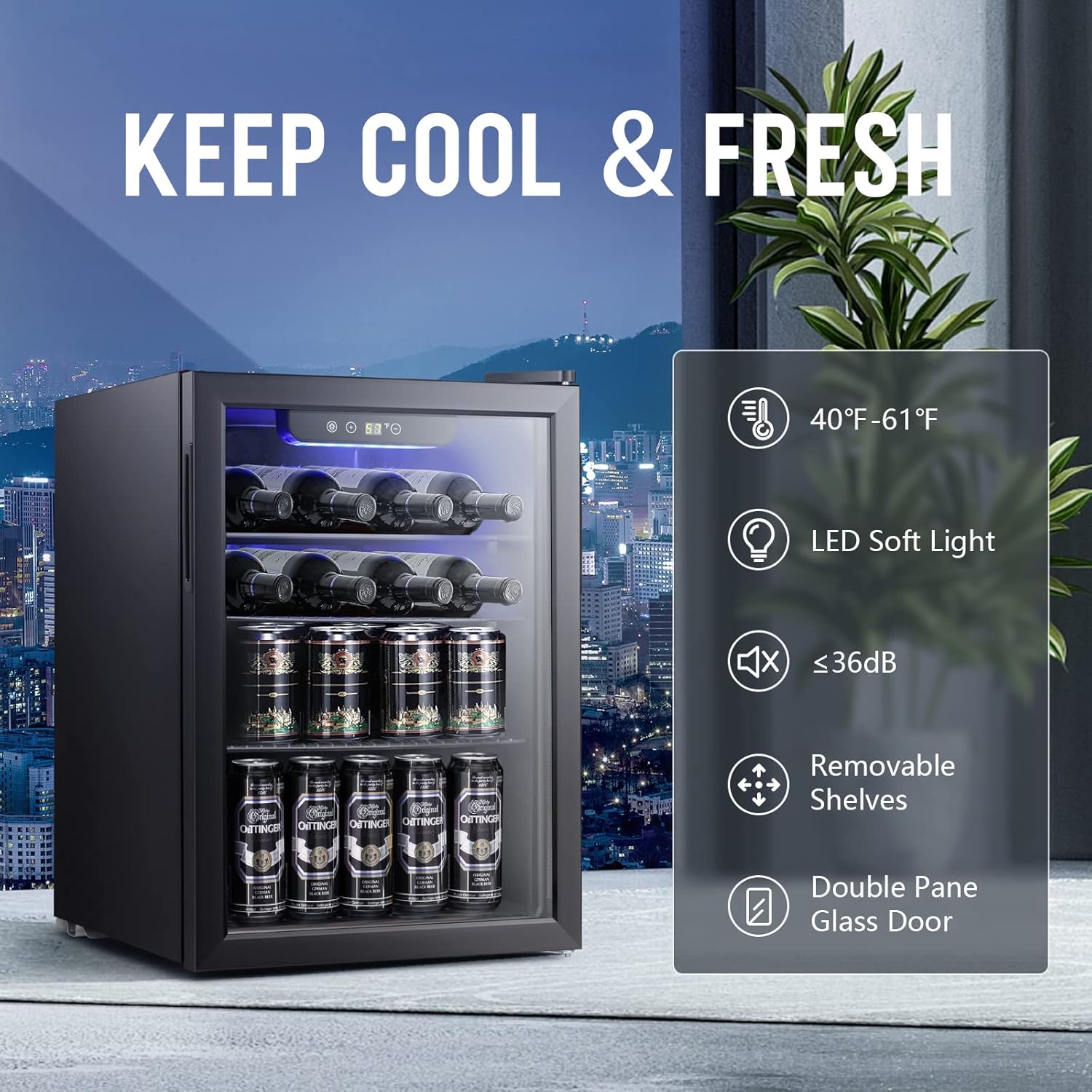 2.6cu.ft Wine Cooler/Cabinet B - Wine Beer Fridge Cabinet recensie en prijs