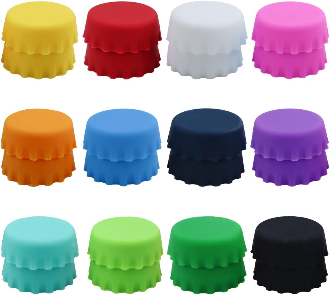 24 PCS Silicone Rubber Bottle  - Wine Beer Images recensie en prijs