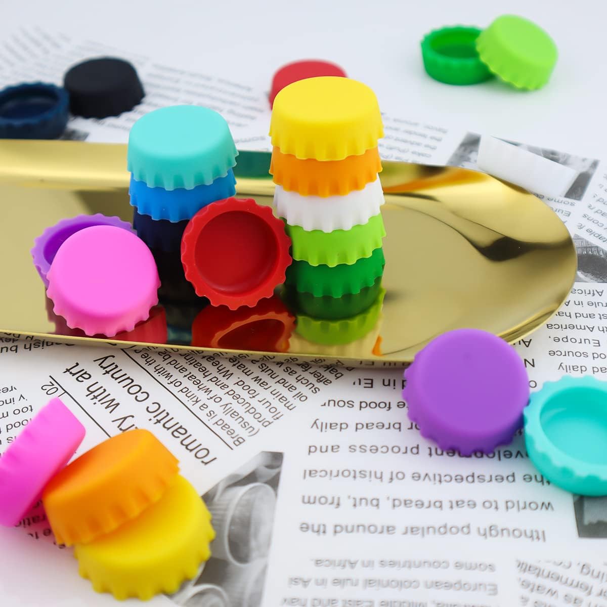24 PCS Silicone Rubber Bottle  - Wine Beer Images recensie en prijs