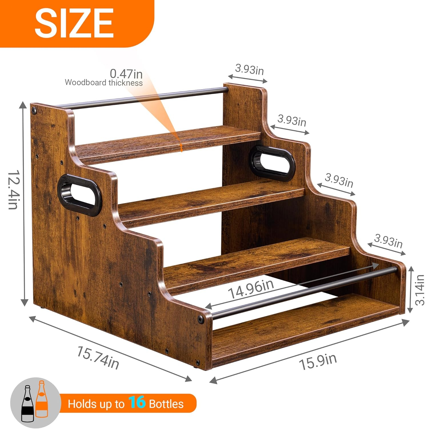 Liquor Bottle Display Shelf, C - Wine Beer And Liquor recensie en prijs