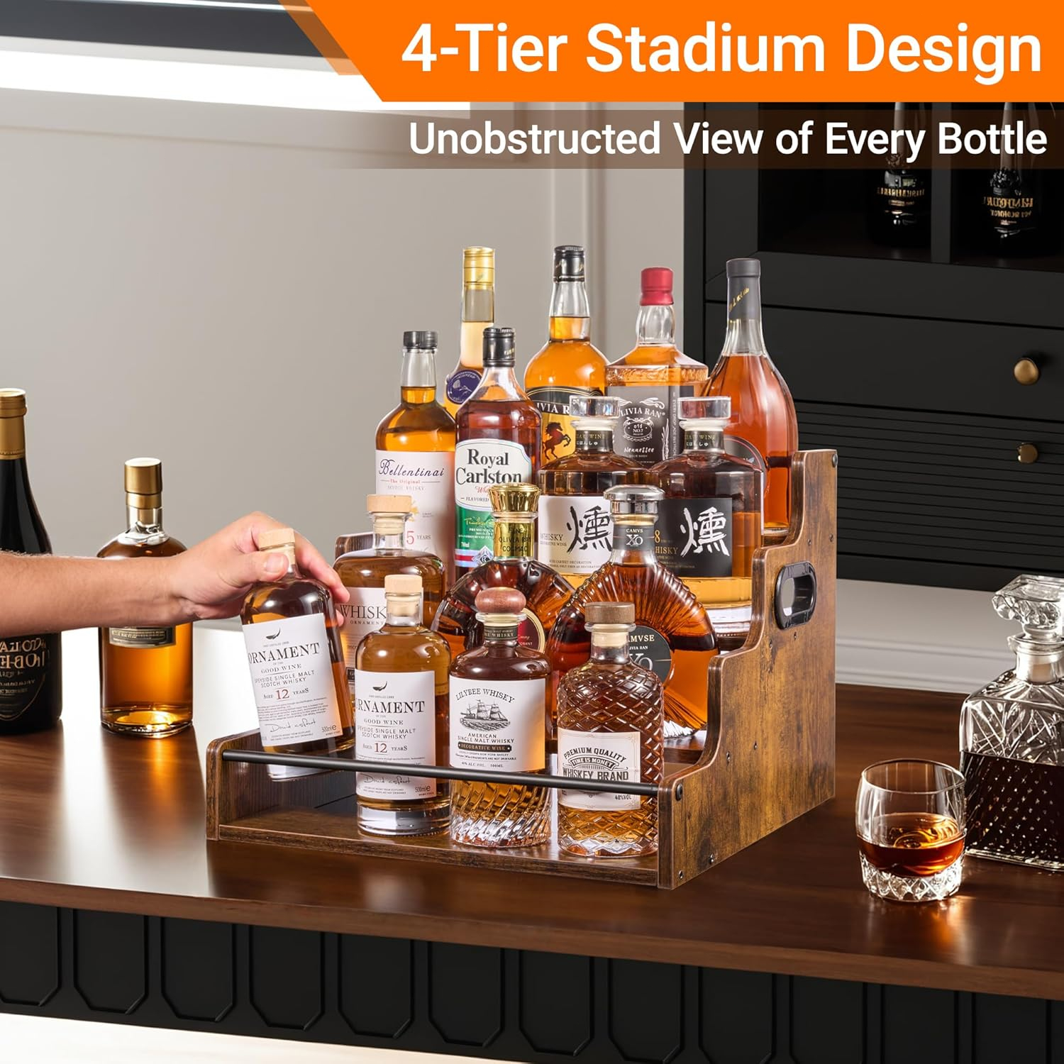 Liquor Bottle Display Shelf, C - Wine Beer And Liquor recensie en prijs