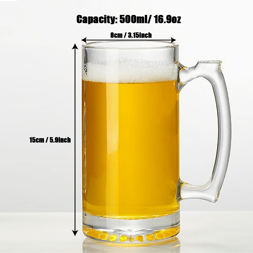Personalized Beer Glass 500ml/ - Beer Mug Handled recensie en prijs