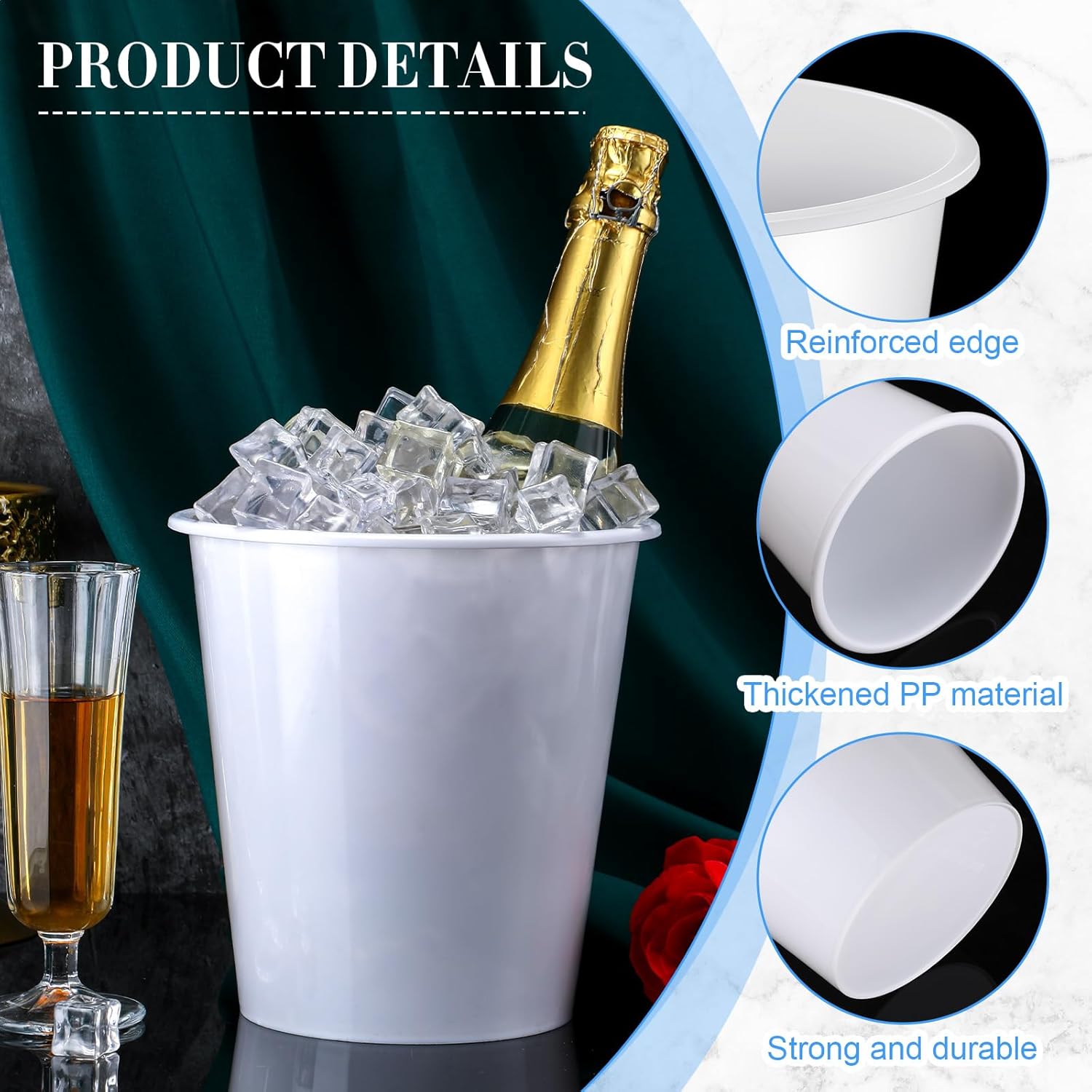 24 Plastic Ice Buckets for Par - Wine Beer Images recensie en prijs