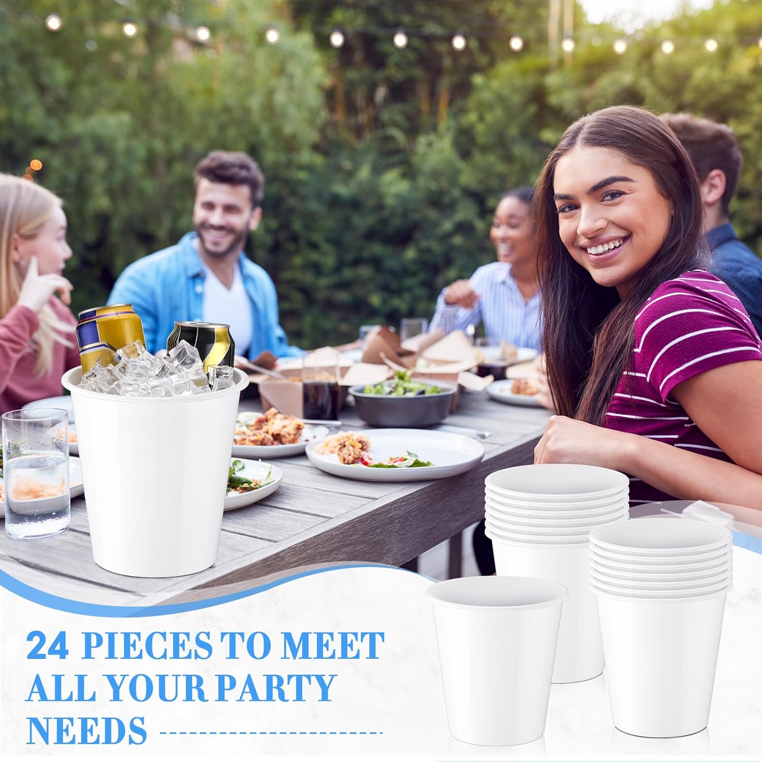 24 Plastic Ice Buckets for Par - Wine Beer Images recensie en prijs