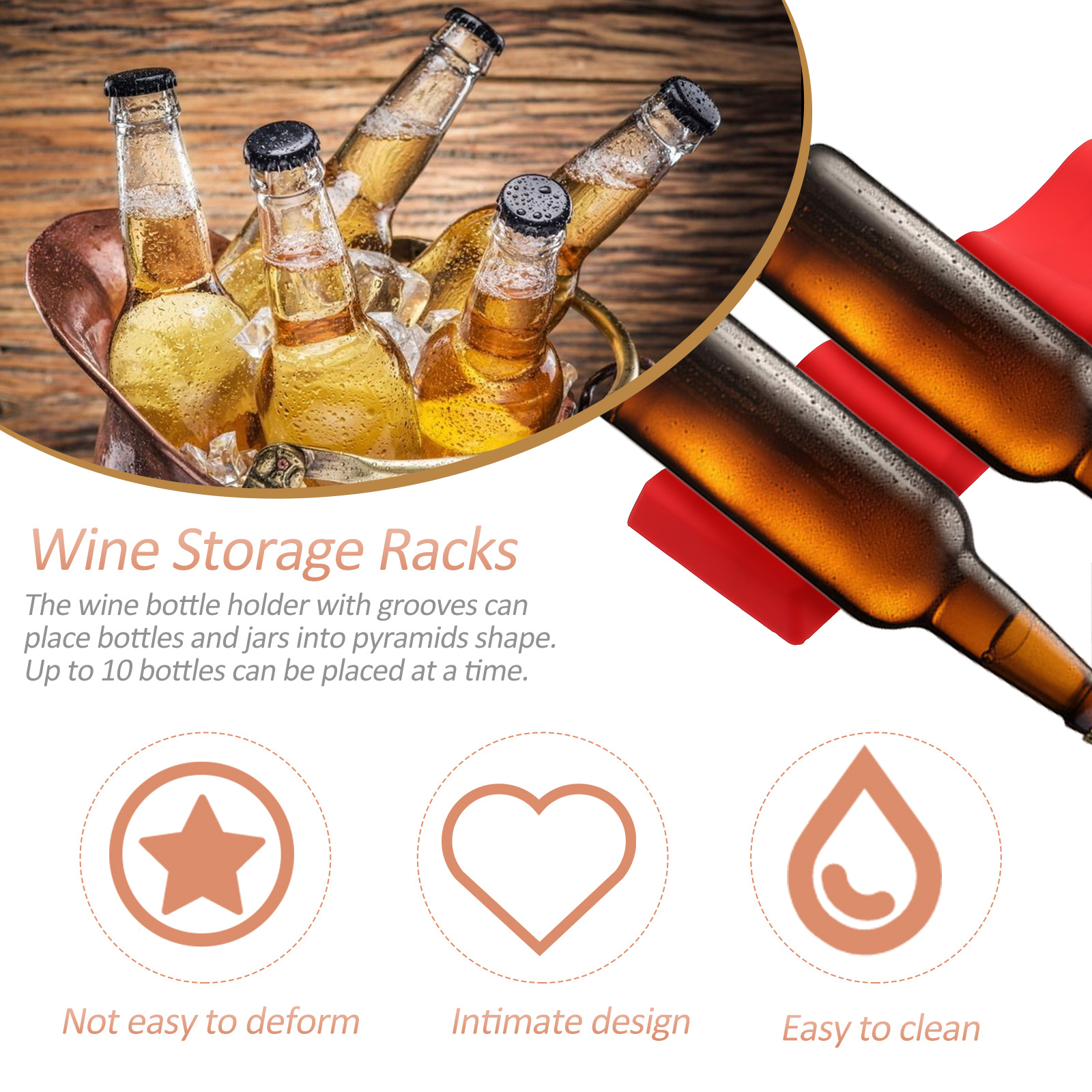 Bottle Stacker Rack Silicone F - Wine Beer Cooler recensie en prijs