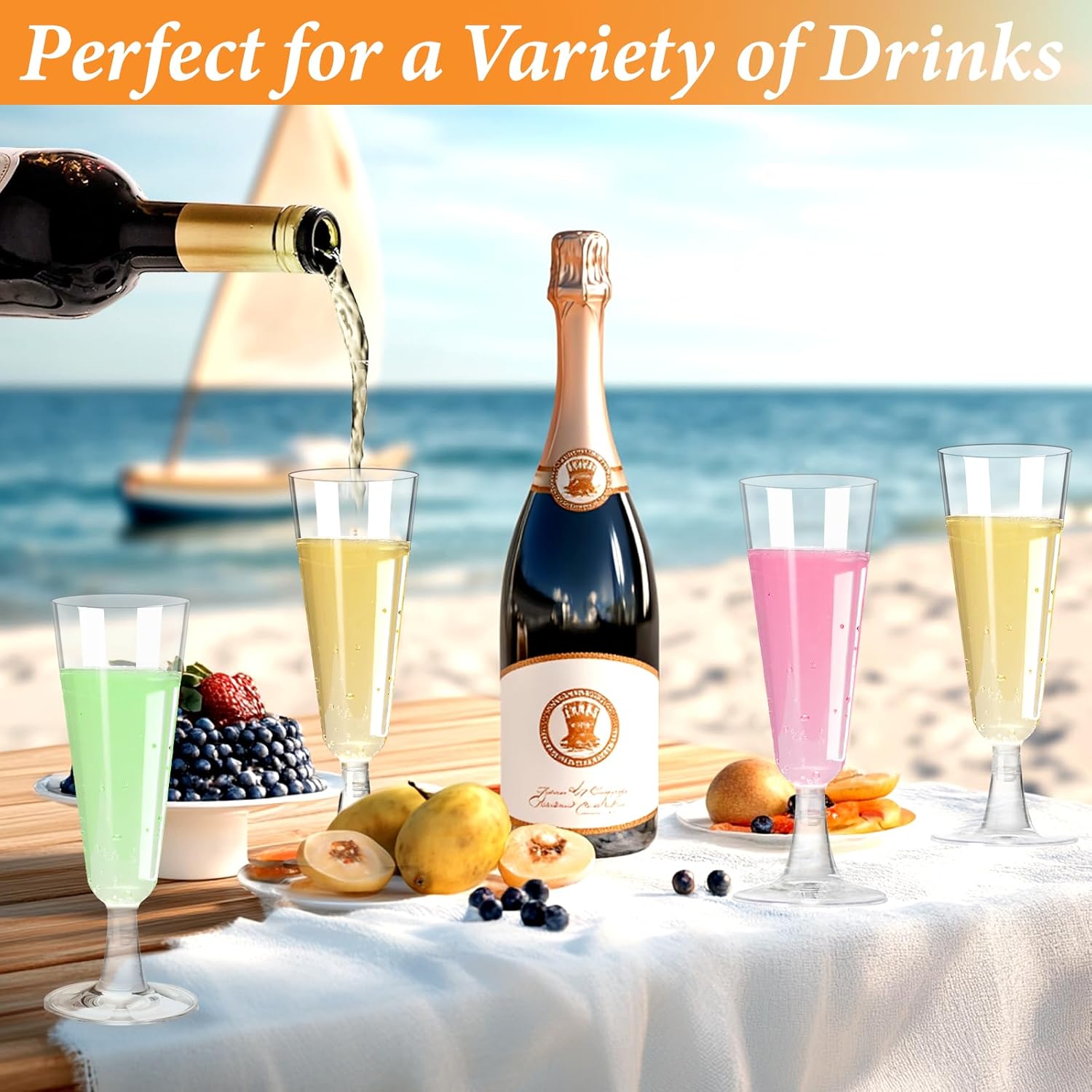 Plastic Champagne Flutes 40 Pa - Wine & Beer Unlimited Spirits Photos recensie en prijs